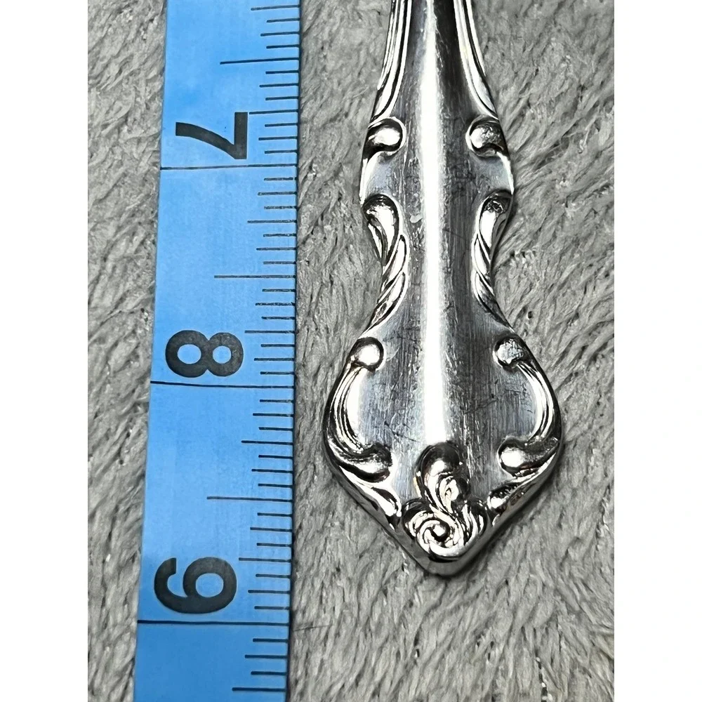 Vintage Eldan Japan Rococo‎ Style Stainless Serving Spoons Set of 4 Ornate 8in